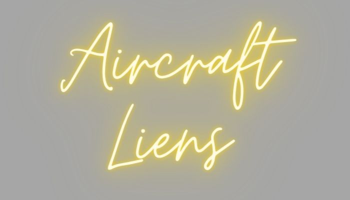 Yellow Handwritten Aircraft Liens on Light Grey background
